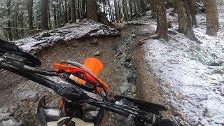 KTM 150 XCW TPI  Rain Snow AND Sun [upl. by Limbert]