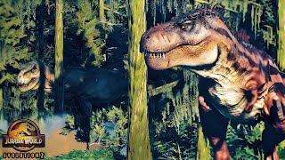 TREX quotrexyquot vs Tarbosaurus  Realistic documentary Jurassic world evolution 2 [upl. by Yellah553]