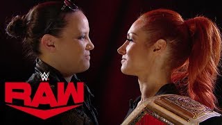 Shayna Baszler interrupts Becky Lynch’s interview Raw Nov 4 2019 [upl. by Arlena]