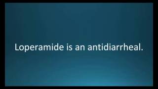 How to pronounce loperamide Imodium Memorizing Pharmacology Flashcard [upl. by Ennayr]