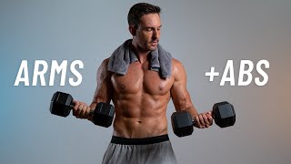 20 Minute Arms amp Abs Workout With Dumbbells  Upper Body Strength Training  No Repeats [upl. by Hsaniva]