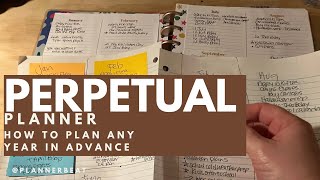 Perpetual Calendar  How to Plan Any Year In Advance  Functional Planning  Planner Foundations P1 [upl. by Arundel527]