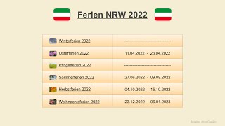 Ferien NRW 2022 [upl. by Nerty424]