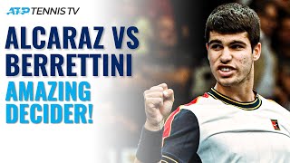 AMAZING Deciding Set Carlos Alcaraz vs Matteo Berrettini  Vienna 2021 Highlights [upl. by Nylesaj]