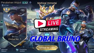 LIVE GLOBAL 1 BRUNO PUSH IMMORTAL 2000Mobile legends [upl. by Sherrill]