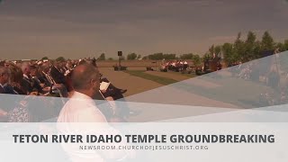 Teton River Idaho Temple Groundbreaking Ceremony [upl. by Ydnam]