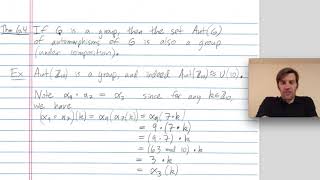 Abstract Algebra Automorphism groups [upl. by Ettegdirb]