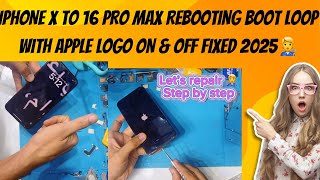 iPhone 11Pro11 Pro Max stuck in constant Rebooting Boot loop with Apple Logo On amp off fixed 2024 [upl. by Keelia]