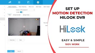 How To Setup Hilook DVR Motion Detection [upl. by Navillus296]