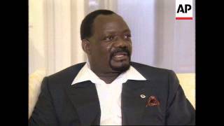 SOUTH AFRICA ANGOLAN REBEL LEADER JONAS SAVIMBI VISIT [upl. by Johnsten]