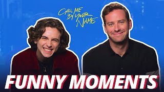 Call Me by Your Name Bloopers Funny Moments  Armie amp Timothée [upl. by Shandie709]