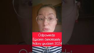 Egzamin ósmoklasisty 12 2024 odp matematyka e8 egzamin8klasisty egzaminósmoklasistymatematyka [upl. by Annayoj]