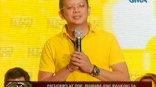 24Oras Escudero at Poe bumaba ang ranking sa pinakabagong senatorial survey ng SWS [upl. by Anitsirhc]