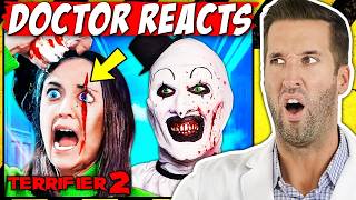 ER Doctor REACTS to CRAZIEST Terrifier 2 Injuries [upl. by Eenaej]