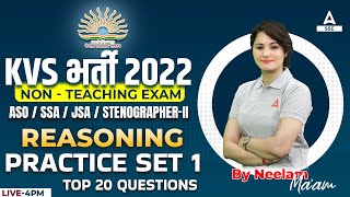 KVS Recruitment 2022 Non Teaching Staff  KVS Reasoning by Neelam Gahlot  Practice Set 1 [upl. by Eetsud]