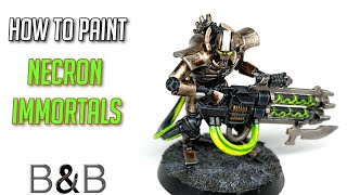 How to paint Necron Immortals [upl. by Aehtrod97]