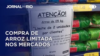 Mercados limitam compra de arroz por cliente [upl. by Yursa]