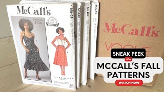 sneak peek  new mccalls fall pattern collection  sewing [upl. by Elo]