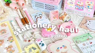 Huge Stationery Unboxing ft Stationery Pal 🎀🍰 GIVEAWAY 🧸 Aesthetic asmr ✨ [upl. by Iek795]