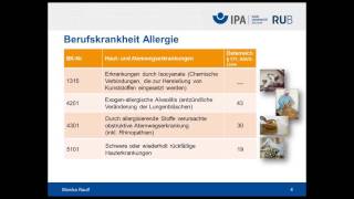 Webinar Berufsbedingte Allergien [upl. by Poliard]