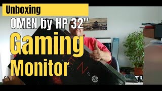 Unboxing Monitor OMEN by HP 32quot Gaming  Videobearbeitung amp Videoschnitt Monitor [upl. by Tik]