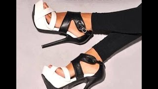 ЖЕНСКИЕ БОСОНОЖКИ на КАБЛУКЕ  2019  WOMENheeled sandals  FRAUENSandaletten [upl. by Arded]