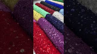 DX008 Sequined Pearled Beaded Embroidered Cloth Lace Material Fabric By The Yard For Dresses lace [upl. by Aneelad]