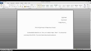 Tutorial How to Set Up Your College Essay [upl. by Elleirol]