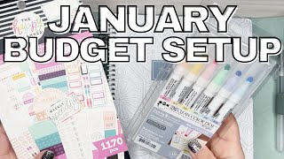 JANUARY 2023 BUDGET PLANNER SETUP  PLUM PAPER PLANNER [upl. by Notniuqal]