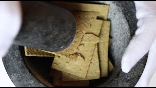 ASMR Mortar amp Pestle Crushing Crackers [upl. by Aloeda565]