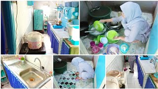 daily vlog irt desa☘️KESIBUKAN SAAT AIR MATIBEBERES DAN BEBERSIH DAPUR BIRU SEDERHANA [upl. by Lory]