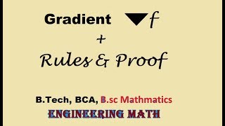 How to find Gradient  Properties  Divergence Curl  BSc Math [upl. by Sina]