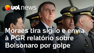 Moraes tira sigilo e envia à PGR relatório sobre Bolsonaro por golpe [upl. by Sairu]