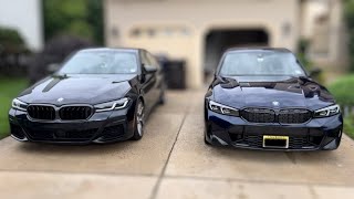 BMW M550i chases BMW M340i [upl. by Stag]