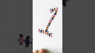 Human chain 1 art youtubeshorts kidsvideo draw diy ytshorts shorts shortvideo youtube yt [upl. by Ened]