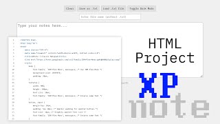 XPnote v11 Classic Notepad  Built Using HTML CSS amp JavaScript [upl. by Nysa]