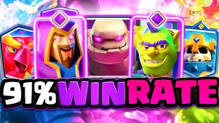 91 WIN RATE WITH THE MOST UPDATED GOLEM DECK🏆 [upl. by Eugene]