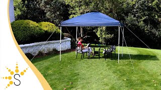 Sunnydaze Premium PopUp Canopy with Rolling Carry Bag  Multiple ColorsSizesWUY748 [upl. by Nadaba]