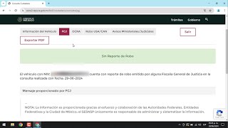 Como revisar REPORTE de ROBO de cualquier Vehículo en el Registro Público Vehicular  REPUVE [upl. by York]