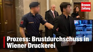 Iraner erschossen  Prozess Brustdurchschuss in Wiener Druckerei  kronetv NEWS [upl. by Winthrop]