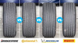 Michelin vs Continental vs Bridgestone vs Pirelli  The BEST Ultra High Performance All Season Tires [upl. by Minne]