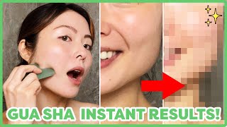 GUA SHA FOR SAGGY JOWLS MARIONETTE LINES SMILE LINES INSTANT RESULTS LOOK YOUNGER THAN YOUR AGE [upl. by Rosol858]