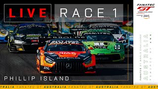 LIVE  Race 1  Phillip Island  Fanatec GT Australia 2024 [upl. by Enale]