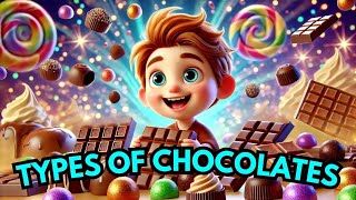 Types of Chocolate  Chocolate Products Vocabulary  Learn Chocolate Names [upl. by Brianne]