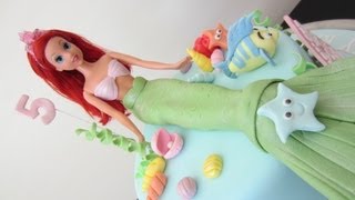 How to Make a Little Ariel Mermaid Cake [upl. by Nelle]