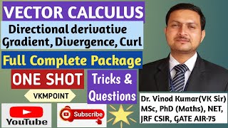 One Shot Gradient Divergence Curl Hindi  Directional derivative Solenoidal Irrotational engineering [upl. by Lleihsad190]