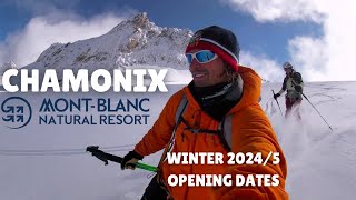 CHAMONIX Autumn Conditions and WINTER OPENING Schedule [upl. by Dominus]