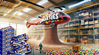 How Smarties Are Made in a Factory  Smarties Factory Process [upl. by Ahsinid]