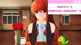 3 Month Anniversary With Monika  quotMonika After Storyquot Mod ddlc monikaafterstory anime ddlcmod [upl. by Llennehc]