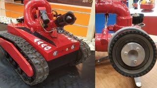 Robotic fire fighting Equipment  Tackle in difficult pass  Fire Expo 2024 Delhi [upl. by Sukcirdor]